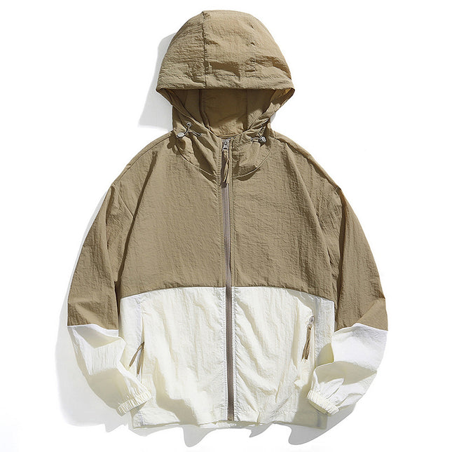 Ice Silk Cool Sun Protection Clothing Men's Summer Hooded Jacket Men's Youth Thin Breathable Fishing Outdoor Sun Protection Clothing