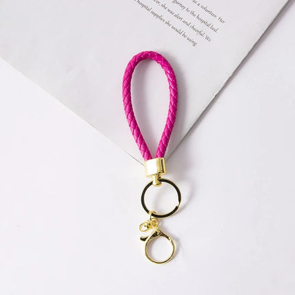 Wholesale Braided Leather Rope Keychain Car Keychain Key Ring Pendant Doll Accessories Event Small Gifts Wholesale