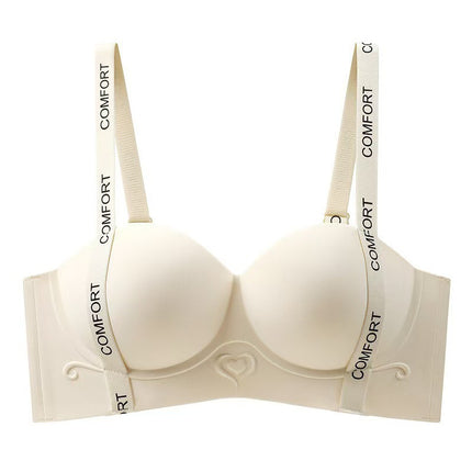 Southeast Asia Cross-Border Peach Heart Half-Cup Small Bust Push-Up Bra Without Underwire for Women, Anti-Sagging and Side Breast Gathering Bra