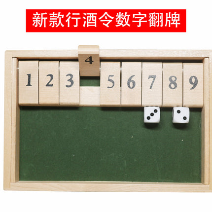 Four-sided Digital Flip Toy Family Parent-child Dice Game Four-person Interactive Party Table Game Drinkers Puzzle