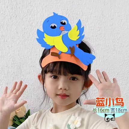 Animal Headwear Kindergarten Performance Props Children's 61 Birds Headgear Magpie Swallow Rhododendron Games Headgear