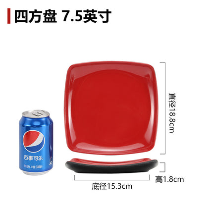Black and Red Noodle Restaurant Special Bowl Beef Noodle Bowl Commercial Melamine Ramen Bowl Soybean Milk Wonton Porridge Bowl Breakfast Bowl Plastic Bowl