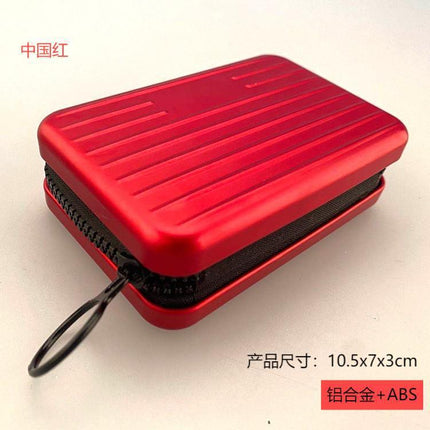 Aluminum Alloy Credit Card Box Card Case Change Key Anti-theft Brush Anti-degaussing Large Capacity Multi-card Mini Luggage