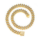 Gold Blue Necklace 18inch(45cm)
