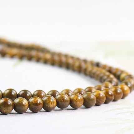 Natural Green Sandalwood 108 Beads Sandalwood Multi-Circle Men's and Women's Bracelets Wooden Toy Bracelets and Rosary Beads