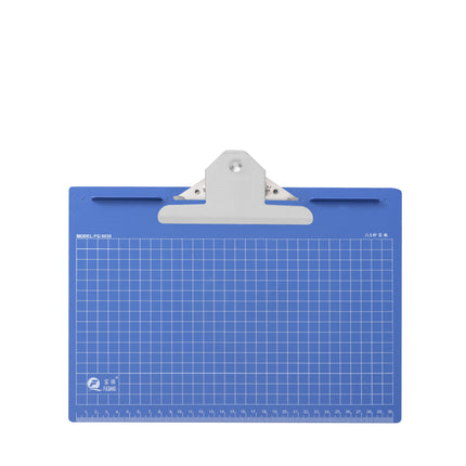 Fuchang Stationery A4 Horizontal Flat Butterfly Clip Grids with Scale Writing Board Plastic Office Commercial Factory Direct Sale