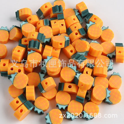 100 a pack of cross-border fruit soft pottery loose beads clay beads diy Amazon material bag accessories mobile phone