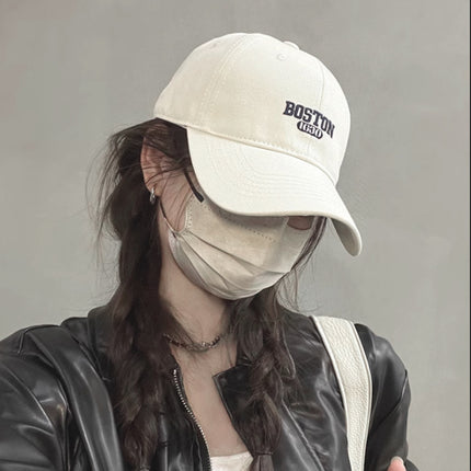 Spring 2025 New Baseball Cap Men's Trendy Embroidery Couple Casual Easiest for Match Letter Autumn Peaked Cap Sun Hat
