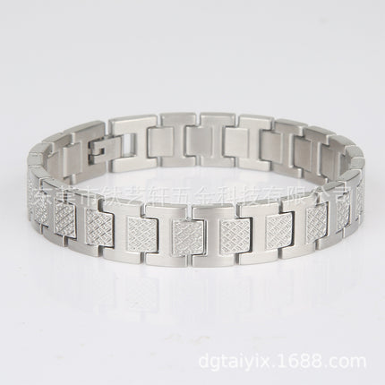 Cross-Border E-Commerce Fish Scale Pattern Stainless Steel Jewelry Titanium Steel Bracelet Men's Chain Saturn Personality Chain Trendy Hot Item