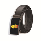 Snake two-layer cowhide alloy 3D buckle