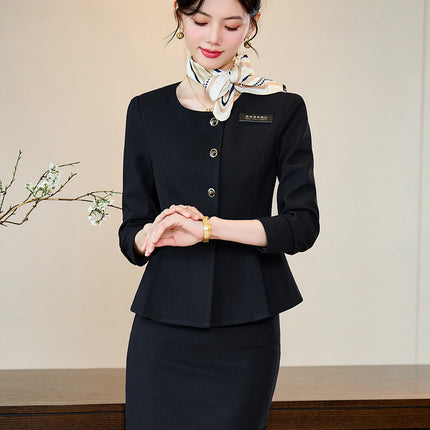 High-end suit suit female 2024 new hotel manager front desk jewelry shop beauty salon professional temperament work clothes