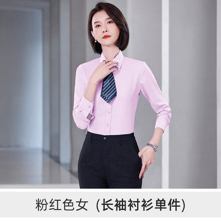 [Cold Modal] Summer Thin White Shirt Men's Long-sleeved Dress Slim-fit Professional White-collar Shirt Work Clothes