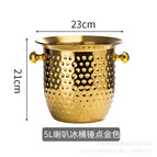 Hammer point horn style large gold