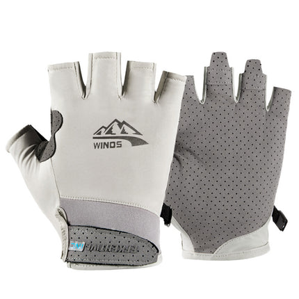 Outdoor Men's and Women's Cycling Gloves, Non-Slip, Wear-Resistant, Sun-Proof, Uv-Proof, Thin Touch-Screen Breathable Ice Silk Frisbee Gloves