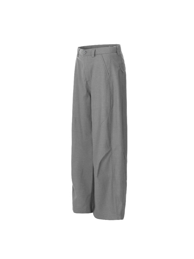 11Kn American Retro Scimitar Pants Stereo Cutting Pleated Casual Loose Men's and Women's Cleanfit Simple Pants