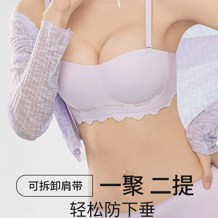Sexy Fashion Strapless Push-up Bra Breathable Bra One-piece Fixed Cup Dress Cup Underwear Foreign Trade Cross-border