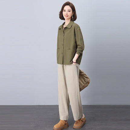 Casual suit Women's 2025 New Spring Wear Set of Fashionable and Western Style Age Reduction Matching Mother Two-Piece Set