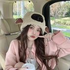 Beige lamb hat