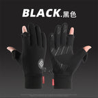 Waterproof black label showing two fingers: black / M