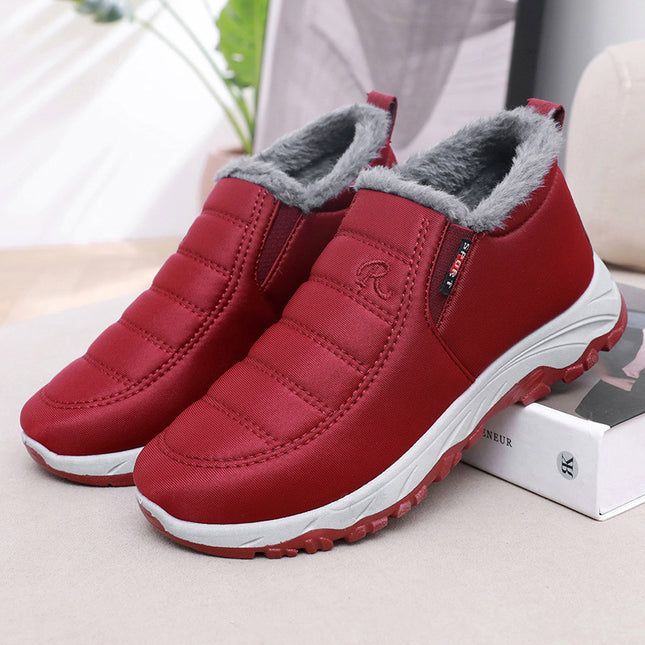 Middle-Aged and Elderly Cotton Shoes for Men and Women, Fleece-Lined Old Beijing Cloth Shoes, Thickened and Warm, Women's Low-Top Cold-Proof, Same Style as Export Models