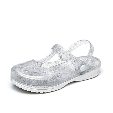 Hole Shoes Women's Summer New Sandals Breathable Hollow Out Jelly Sandals and Slippers Nurst Shoes Women's Baotou Non-slip Garden