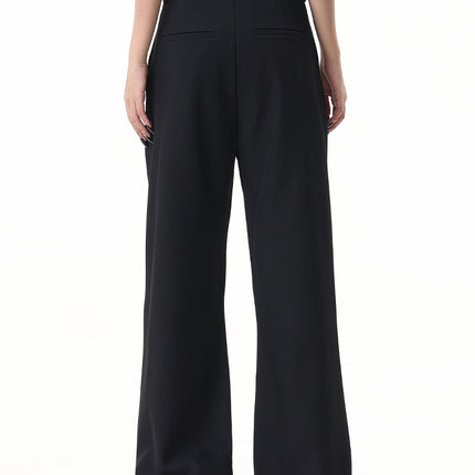 American-Style High-End Pleated Flared Floor-Length Casual Pants, Trendy Loose Versatile Slim-Fit Drape Dress Pants