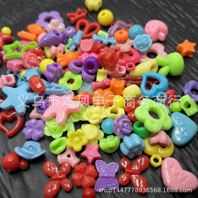 solid color color beads diy bracelet string loose beads material children beaded handmade keychain jewelry accessories
