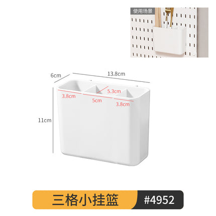 Desktop Perforated Board Storage Rack Organizer Office Partition Workstation Desk Stationery Organizer Shelf No Drilling Required