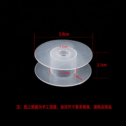 Transparent round I-shaped bobbin bobbin wool fishing line storage cylinder plastic empty coil winding barrel pipe