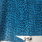 25# blue small leopard print