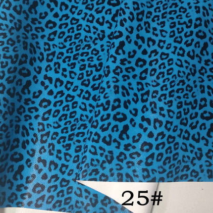 Pu Leopard Print Leather Fabric Anime DIY Imitation Cotton Velvet Base Printed Crafts Home Furniture Artificial Leather Bags