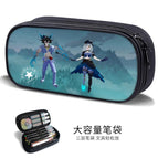 Large-capacity three-layer canvas pencil case-factory direct sales / B58402