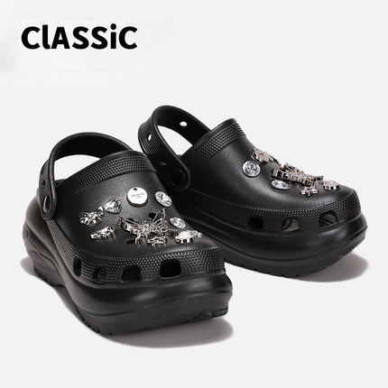 2024 New Style Cave Shoes Women's Summer Thick Sole Non-Slip Cute Blow Ball Dog Outer Wear Beach Baotou Sandals and Slippers for Women