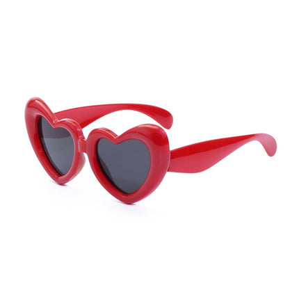Funny and Interesting Inflatable Cute Square Heart Sunglasses for Women Ins Popular Trendy Street Style Sunglasses