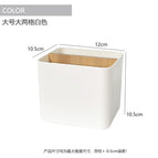 Large white pen holder with 2 compartments