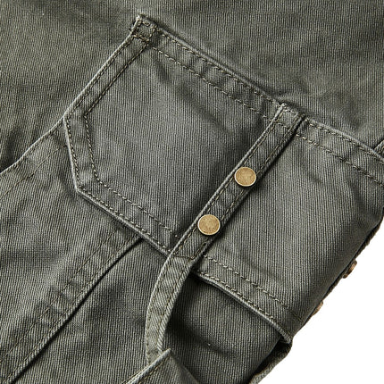 MADEEXTREME Spring New Men's Washed Old Tooling Pocket Loose Casual Pants Straight Pants