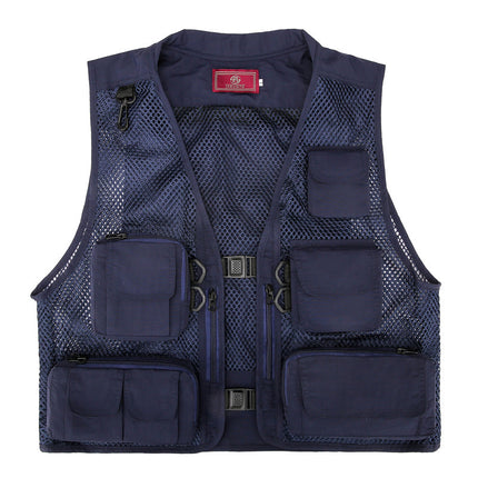 Cross-Border Wholesale Fishing Vest Tactical Vest Mesh Outdoor Breathable Sports Vest Camouflage Tactical Vest