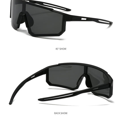 New Cross-Border Outdoor Cycling Sports Glasses for Men and Women, Fashionable One-Piece Large Lens Motorcycle Protective Goggles