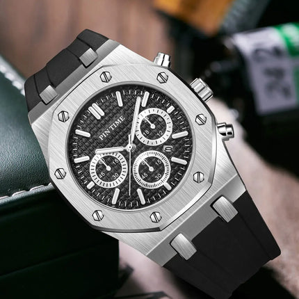 Foreign Trade Products: Men's Watch with Three Dials, Multi-Functional, Sports, Waterproof, Men's Fashion Casual Watch, Cross-Border Hot-Selling Item