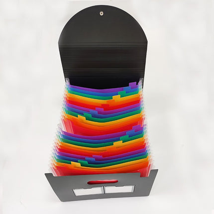 in stock wholesale office file storage pp file bag a4 folder 24 three side seal lanyard flip organ bag