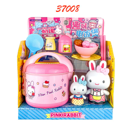 One-word pink rabbit kitchen refrigerator cake dessert shop girl simulation play house toys wholesale mini notebook
