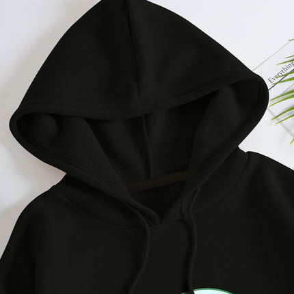 Fashion Joker Hoodie College Style Round Alphabet Print