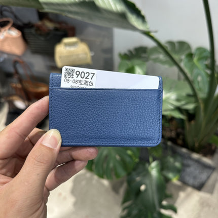 Cross-Border Foreign Trade New Genuine Leather Multi-Ring Binder Mirror Window Small Card Holder First Layer Cowhide Card Bag Document Storage Card Album Card Holder