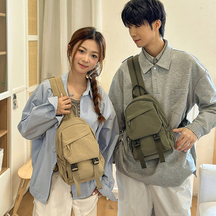 Cross-Border New Crossbody Bag for Men, Simple Shoulder Bag, Shoulder Bag, Japanese Chest Bag, Casual Backpack, Sports Bag for Women Wholesale
