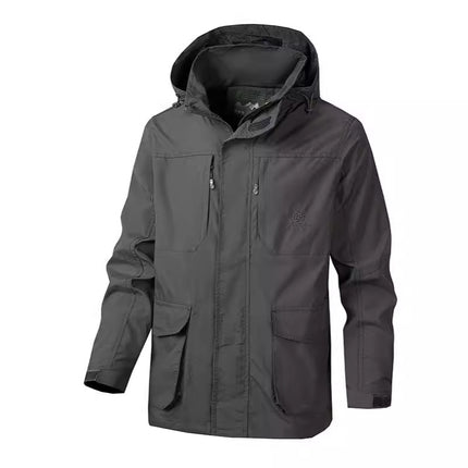Men's Spring and Autumn Thin Outdoor Sports Multi-pocket Men's Casual Jacket Loose Windproof Overalls