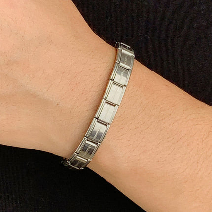 European and American Cross-Border Hot-Selling Stainless Steel Elastic Vacuum Module Cold Style Bracelet Simple and Personalized Versatile Bracelet for Men and Women