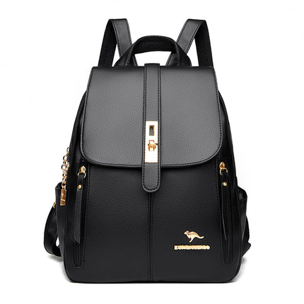 Cross-border Backpack Women's 2024 New Korean Style Simple Fashion Women's Backpack Commuter All-match Large Capacity Leisure Bag