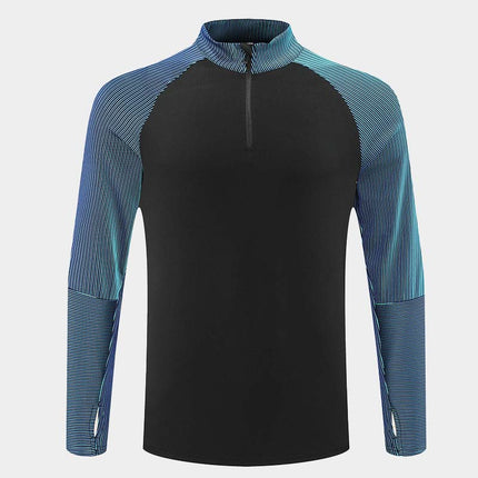 Spring and Autumn Sports Suit Half-Zip Jacket Men's Fitness Cycling Track and Field Outdoor Leisure Football Sports Training Clothing