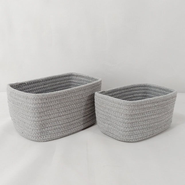 Solid Color Large Capacity Cotton Rope Storage Basket Storage Basket Home Storage Dirty Clothes Basket Sundries Storage Basket Factory Export