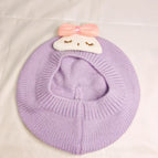 Rabbit logo beret-purple / 3-48 months